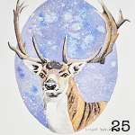 25. A deer in the snow