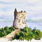 29. An historic coastal tower in Sardinia