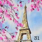 31. The Eiffel Tower in spring