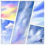 4. Five skies in watercolour