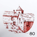 80. Old town in ink