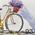 93. Yellow bicycle