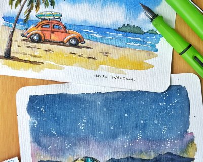 Two summer postcards