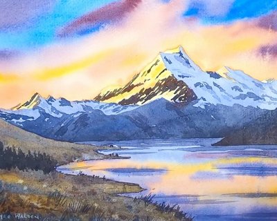 Sunset over Aoraki / Mt Cook