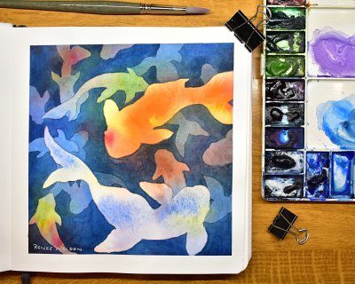 Abstract goldfish