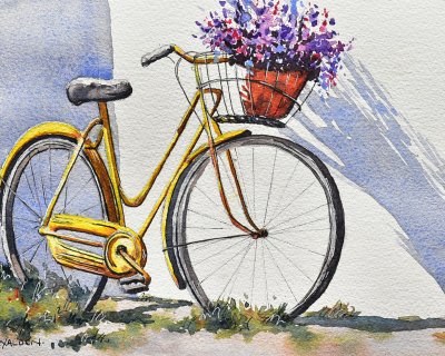 Yellow bicycle